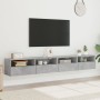 TV wall furniture 2 pcs wood gray concrete 100x30x30 cm by , TV Furniture - Ref: Foro24-836889, Price: 92,26 €, Discount: %