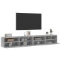 TV wall furniture 2 pcs wood gray concrete 100x30x30 cm by , TV Furniture - Ref: Foro24-836889, Price: 92,26 €, Discount: %