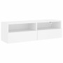 White engineered wood TV wall cabinet 100x30x30 cm by , TV Furniture - Ref: Foro24-836882, Price: 60,16 €, Discount: %