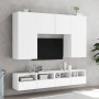 White engineered wood TV wall cabinet 100x30x30 cm by , TV Furniture - Ref: Foro24-836882, Price: 60,16 €, Discount: %