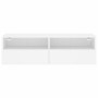 White engineered wood TV wall cabinet 100x30x30 cm by , TV Furniture - Ref: Foro24-836882, Price: 60,16 €, Discount: %