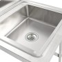 Kitchen sink with a stainless steel bowl by vidaXL, Sinks - Ref: Foro24-144290, Price: 127,18 €, Discount: %