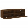 Oak brown engineered wood TV wall cabinet 100x30x30 cm by , TV Furniture - Ref: Foro24-836894, Price: 64,96 €, Discount: %