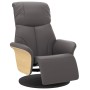 Sillón reclinable con reposapiés cuero sintético gris de , Sillones - Ref: Foro24-356627, Precio: 237,99 €, Descuento: %