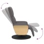 Sillón reclinable con reposapiés cuero sintético gris de , Sillones - Ref: Foro24-356627, Precio: 237,99 €, Descuento: %