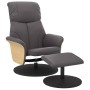 Sillón reclinable con reposapiés cuero sintético gris de , Sillones - Ref: Foro24-356631, Precio: 178,16 €, Descuento: %