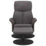 Sillón reclinable con reposapiés cuero sintético gris de , Sillones - Ref: Foro24-356631, Precio: 178,16 €, Descuento: %