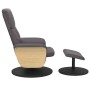 Sillón reclinable con reposapiés cuero sintético gris de , Sillones - Ref: Foro24-356631, Precio: 178,16 €, Descuento: %