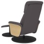 Sillón reclinable con reposapiés cuero sintético gris de , Sillones - Ref: Foro24-356631, Precio: 178,16 €, Descuento: %