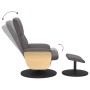 Sillón reclinable con reposapiés cuero sintético gris de , Sillones - Ref: Foro24-356631, Precio: 178,16 €, Descuento: %