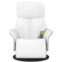 Sillón reclinable masaje con reposapiés cuero sintético blanco de , Sillones - Ref: Foro24-356638, Precio: 269,99 €, Descuent...