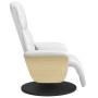 Massage recliner with footrest white synthetic leather by , Armchairs - Ref: Foro24-356638, Price: 269,99 €, Discount: %