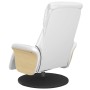 Massage recliner with footrest white synthetic leather by , Armchairs - Ref: Foro24-356638, Price: 269,99 €, Discount: %