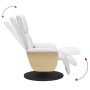 Massage recliner with footrest white synthetic leather by , Armchairs - Ref: Foro24-356638, Price: 269,99 €, Discount: %