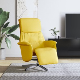 Sillón reclinable con reposapiés tela amarillo claro de , Sillones - Ref: Foro24-356665, Precio: 177,99 €, Descuento: %