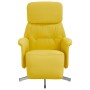 Sillón reclinable con reposapiés tela amarillo claro de , Sillones - Ref: Foro24-356665, Precio: 177,99 €, Descuento: %