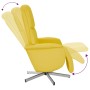 Sillón reclinable con reposapiés tela amarillo claro de , Sillones - Ref: Foro24-356665, Precio: 177,99 €, Descuento: %