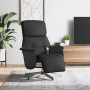 Sillón reclinable de masaje con reposapiés tela negra de , Sillones - Ref: Foro24-356671, Precio: 181,99 €, Descuento: %