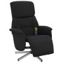 Sillón reclinable de masaje con reposapiés tela negra de , Sillones - Ref: Foro24-356671, Precio: 181,99 €, Descuento: %