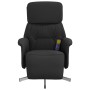 Recliner massage chair with footrest black fabric by , Armchairs - Ref: Foro24-356671, Price: 181,99 €, Discount: %