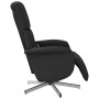 Sillón reclinable de masaje con reposapiés tela negra de , Sillones - Ref: Foro24-356671, Precio: 181,99 €, Descuento: %