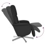 Sillón reclinable de masaje con reposapiés tela negra de , Sillones - Ref: Foro24-356671, Precio: 181,99 €, Descuento: %