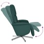 Recliner massage chair with footrest dark green fabric by , Armchairs - Ref: Foro24-356673, Price: 203,64 €, Discount: %