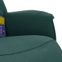 Recliner massage chair with footrest dark green fabric by , Armchairs - Ref: Foro24-356673, Price: 203,64 €, Discount: %