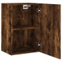 Engineered wood smoked oak wall TV cabinet 40.5x30x60cm by , TV Furniture - Ref: Foro24-836918, Price: 41,09 €, Discount: %