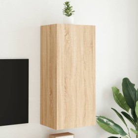 Mueble TV de pared madera ingeniería roble Sonoma 40,5x30x90 cm de , Muebles TV - Ref: Foro24-836926, Precio: 56,99 €, Descue...