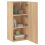 Mueble TV de pared madera ingeniería roble Sonoma 40,5x30x90 cm de , Muebles TV - Ref: Foro24-836926, Precio: 56,69 €, Descue...