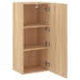 Sonoma oak engineered wood wall TV cabinet 40.5x30x90 cm by , TV Furniture - Ref: Foro24-836926, Price: 56,69 €, Discount: %