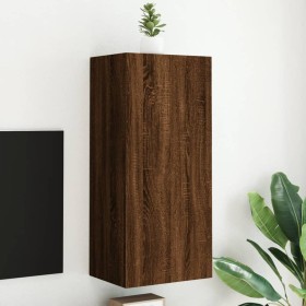 Oak brown engineered wood wall TV cabinet 40.5x30x90 cm by , TV Furniture - Ref: Foro24-836930, Price: 57,37 €, Discount: %