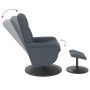 Sillón reclinable con reposapiés terciopelo gris oscuro de , Sillones - Ref: Foro24-356690, Precio: 185,61 €, Descuento: %