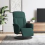 Dark green velvet recliner with footrest by , Armchairs - Ref: Foro24-356684, Price: 200,45 €, Discount: %