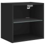 Wall bedside tables with LED lights 2 units black by , TV Furniture - Ref: Foro24-837067, Price: 56,39 €, Discount: %