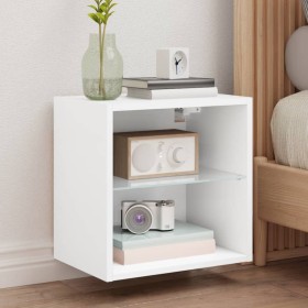 Wall bedside tables with LED lights 2 units white by , TV Furniture - Ref: Foro24-837065, Price: 53,78 €, Discount: %