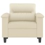 Sillón cuero sintético crema 60 cm de , Sofás - Ref: Foro24-359574, Precio: 152,99 €, Descuento: %