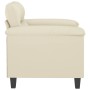 Sillón cuero sintético crema 60 cm de , Sofás - Ref: Foro24-359574, Precio: 152,99 €, Descuento: %