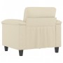 Sillón cuero sintético crema 60 cm de , Sofás - Ref: Foro24-359574, Precio: 152,99 €, Descuento: %