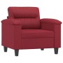 Sillón cuero sintético rojo tinto 60 cm de , Sofás - Ref: Foro24-359576, Precio: 163,51 €, Descuento: %