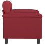 Sillón cuero sintético rojo tinto 60 cm de , Sofás - Ref: Foro24-359576, Precio: 163,51 €, Descuento: %