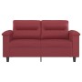 Sofá de 2 plazas de cuero sintético rojo vino 120 cm de , Sofás - Ref: Foro24-359581, Precio: 252,49 €, Descuento: %