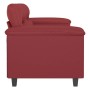 Sofá de 2 plazas de cuero sintético rojo vino 120 cm de , Sofás - Ref: Foro24-359581, Precio: 252,49 €, Descuento: %