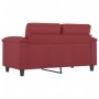 Sofá de 2 plazas de cuero sintético rojo vino 120 cm de , Sofás - Ref: Foro24-359581, Precio: 252,49 €, Descuento: %