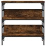 Mesa consola madera de ingeniería roble ahumado 75x32x75 cm de , Mesas auxiliares - Ref: Foro24-839055, Precio: 49,28 €, Desc...