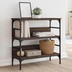 Oak brown engineered wood console table 75x32x75 cm by , Side tables - Ref: Foro24-839057, Price: 49,37 €, Discount: %