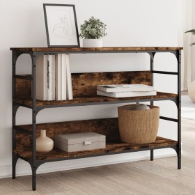 Smoked oak engineered wood console table 100x32x75 cm by , Side tables - Ref: Foro24-839060, Price: 60,37 €, Discount: %