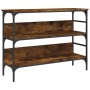 Mesa consola madera de ingeniería roble ahumado 100x32x75 cm de , Mesas auxiliares - Ref: Foro24-839060, Precio: 60,28 €, Des...