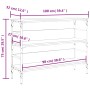 Konsolentisch aus geräuchertem Eichenholzwerkstoff, 100 x 32 x 75 cm von , Seitentische - Ref: Foro24-839060, Preis: 60,28 €,...